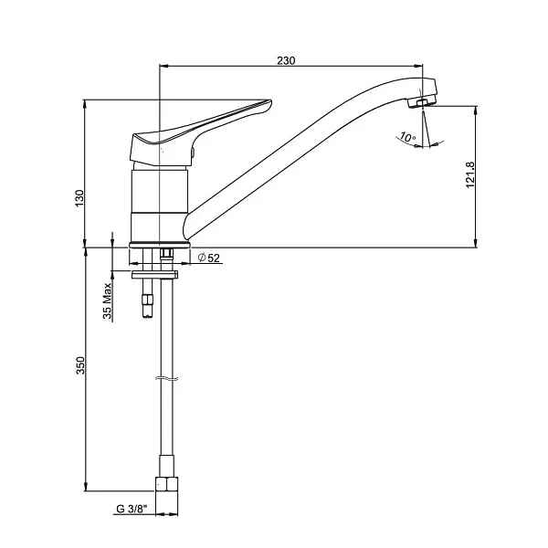 Смеситель для кухонной мойки PAINI Pilot 04CR573 фото 5