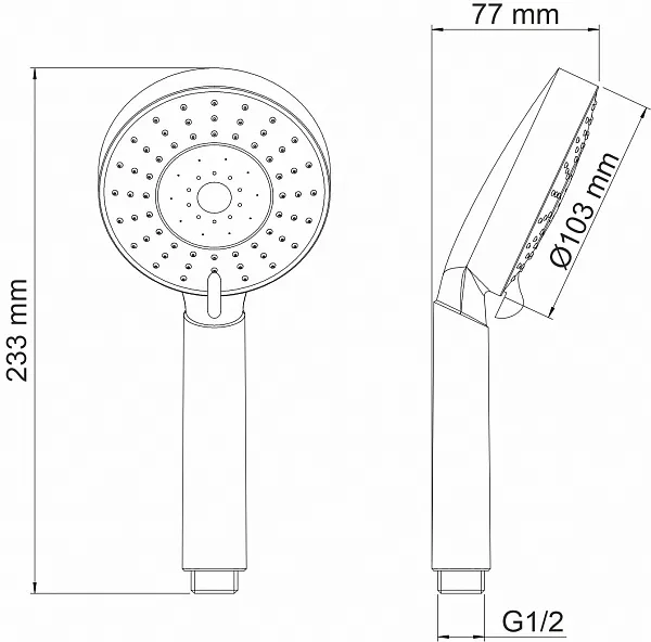 Душевая лейка WasserKRAFT A032 фото 7