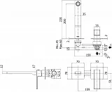 Смеситель Cezares Effect EFFECT-BLI2-20-01 для раковины с внутренней частью фото 2