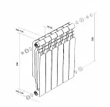 Радиатор Royal Thermo Vittoria 12 секций RTVS50012 фото 2
