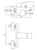 Смеситель E.C.A. Tiera 102102469C1EX для ванны с душем фото 2