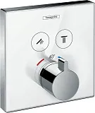 Термостат Hansgrohe ShowerSelect Glass 15738400 для душа с внутренней частью фото 1
