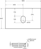 Столешница BelBagno Kep 80 KEP-80-MCO-W0 фото 5