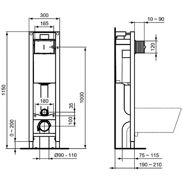 Система инсталляции Ideal Standard Prosys E2332промо для унитазов фото 2