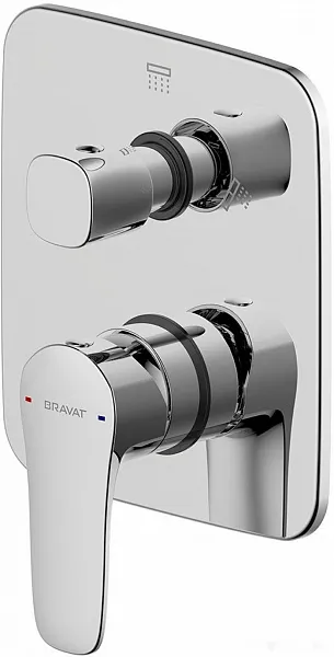 Смеситель Bravat Sourse PB8173218CP-2-ENG для ванны с душем фото 1