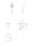 Смеситель для ванны с душем Wonzon & Woghand CLICK WW-FE05L221-BG фото 1