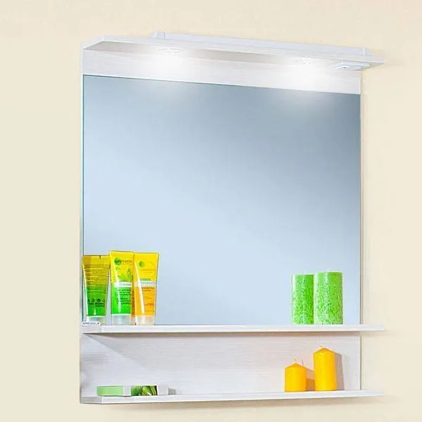 Зеркало Бриклаер Чили 80x90 4627125414954 с полочкой и подсветкой фото 1