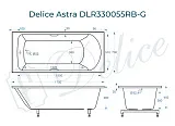 Ванна из искусственного камня Delice Astra DLR330055RB-G фото 2
