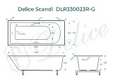 Ванна из искусственного камня Delice Scandi DLR330023R-G фото 2