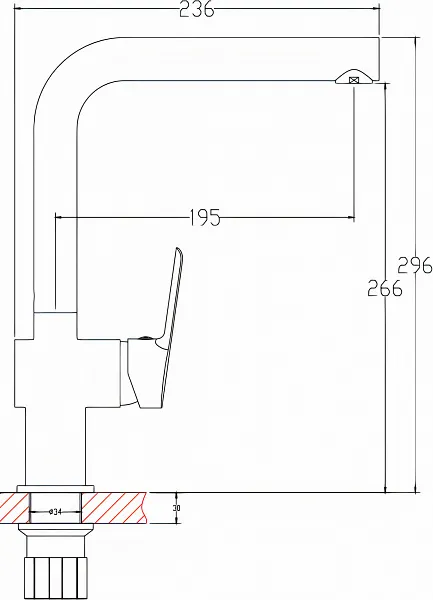 Смеситель Agger Strong A1400100 для кухонной мойки фото 4