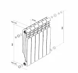 Радиатор Royal Thermo Vittoria 10 секций RTVS50010 фото 2