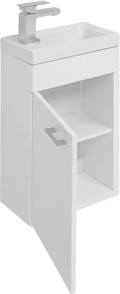 Тумба с раковиной Aquanet Нота 40 подвесная белая левая фото 6
