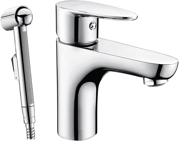 Смеситель WasserKRAFT Leine 3508 для раковины с гигиеническим душем фото 1
