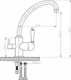Смеситель ZorG Sanitary ZR 316 YF-33 для кухонной мойки фото 2