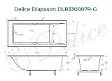 Ванна из искусственного камня Delice Diapason DLR330007R-G фото 1