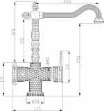 Смеситель ZorG Antic A 50 KF-BR для кухонной мойки фото 2