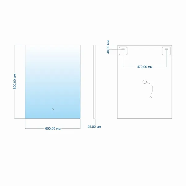 Зеркало Mixline Алмина 80x60 4620001989713 с подсветкой фото 7