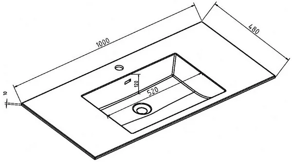 Раковина Vincea 100 см VCB-13100W фото 6