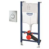 Система инсталляции Grohe 38971000 + 38965000 с кнопкой хром глянцевый фото 1