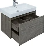 Мебель для ванной Aquanet Nova Lite 60 подвесная или напольная с 1-м ящиком дуб рошелье фото 4