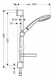 Душевой гарнитур Hansgrohe Croma 100 27772000 фото 3