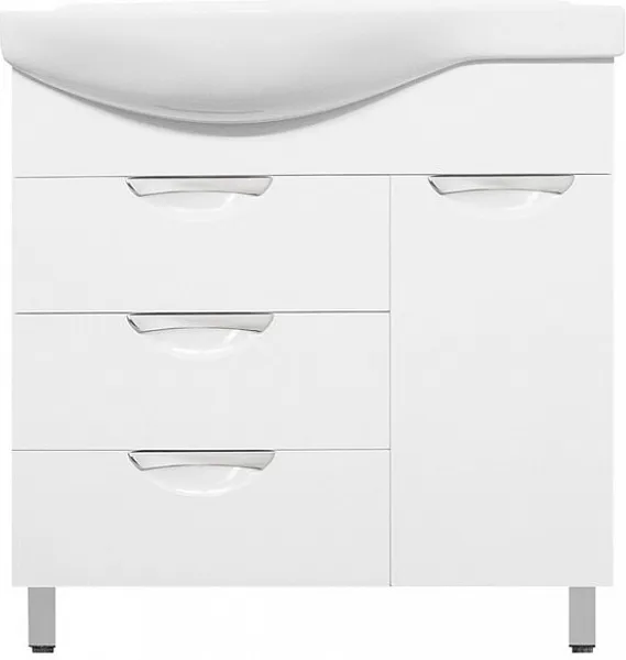 Тумба с раковиной Style Line Жасмин 83 напольная правая фото 1