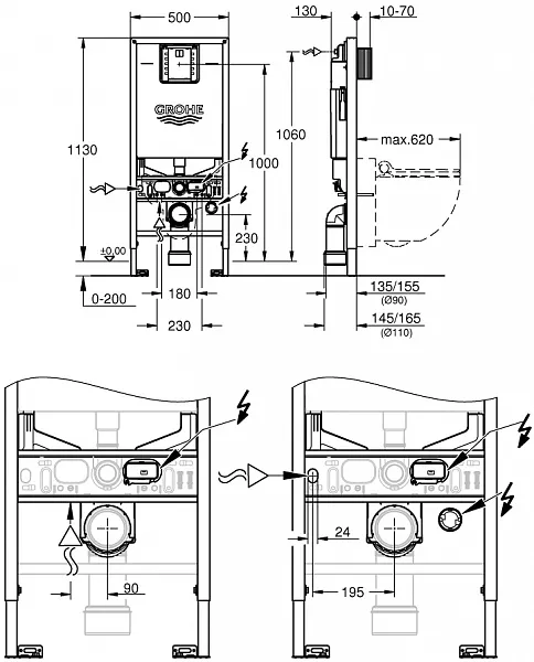 Инсталляция для биде Grohe Rapid SLX 39596000 фото 2