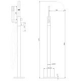 Смеситель для ванны с душем ABBER Wasserfall AF8615NG фото 6