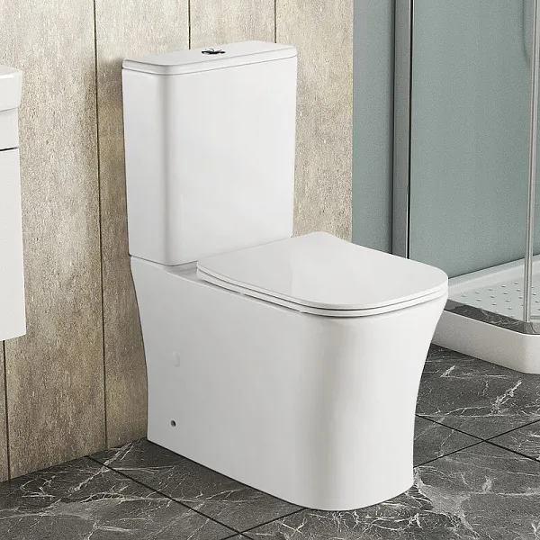 Унитаз-компакт Azario Anteo Square AZ-1218A напольный безободковый с сиденьем микролифт фото 15