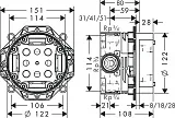 Скрытая часть Hansgrohe Ibox Universal 01800180 фото 2