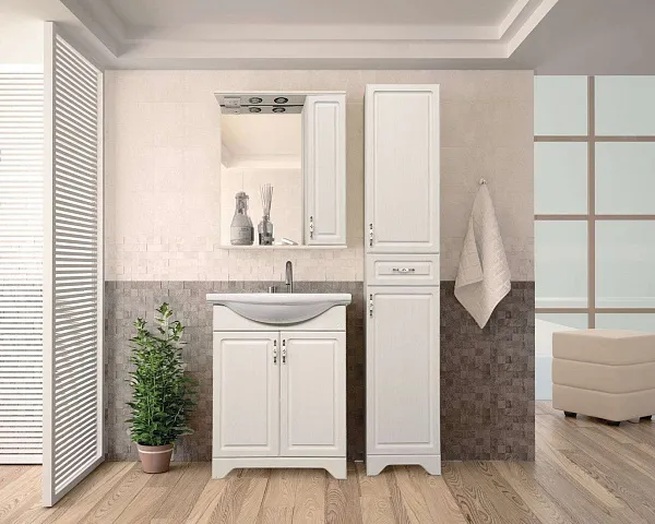 Тумба с раковиной Style Line Олеандр-2 60 напольная светлое дерево фото 5