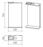 Зеркало Misty Магнолия 50x72 Э-Маг02050-01Св с подсветкой фото 3