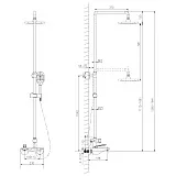 Душевая стойка Lemark Bellario  LM6862C со смесителем фото 2