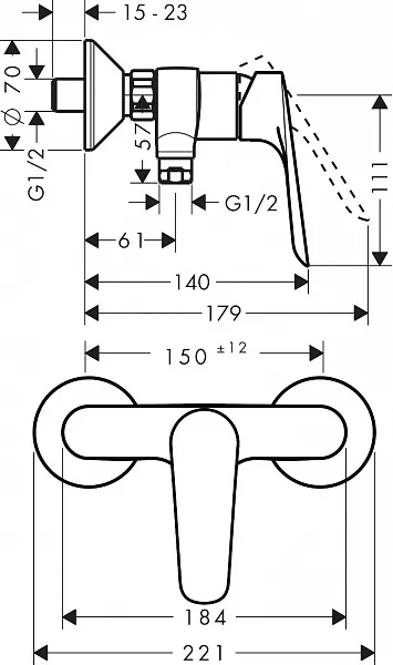 Комплект смесителей Hansgrohe Logis E 71177000/71610000/26532400 3 в 1 фото 5