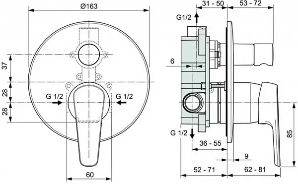 Смеситель Ideal Standard Cerafine O A7195AA для ванны с душем фото 2