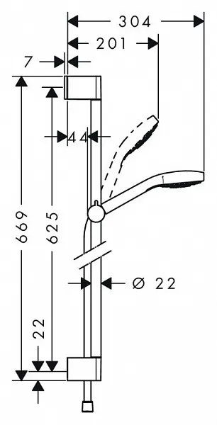 Душевой гарнитур Hansgrohe Croma Select S 26581400 фото 4