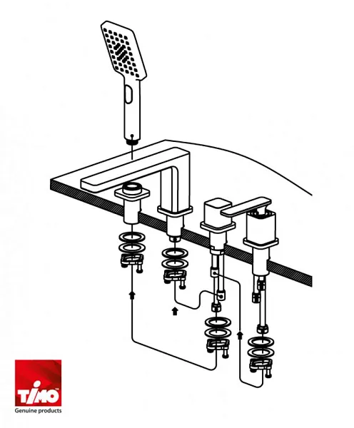 Смеситель на борт ванны TIMO Torne 4330/03Y фото 4
