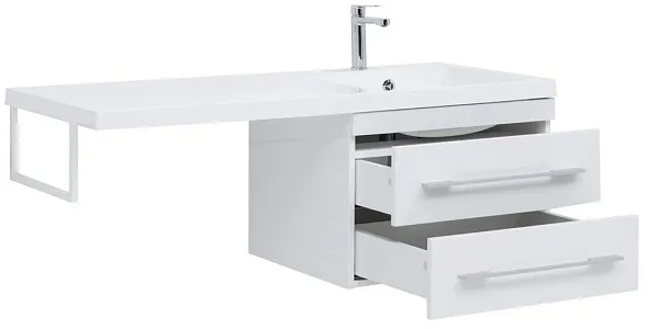 Тумба с раковиной Aquanet Нота 120 240161 правая подвесная фото 4