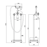 Смеситель для ванны с душем ABBER Klassik AF8415G фото 3