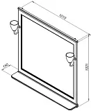 Зеркало Aquanet Валенса 102х100 238830 с полочкой фото 8