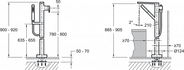 Смеситель Jacob Delafon Composed E73087-CP для ванны с душем фото 2