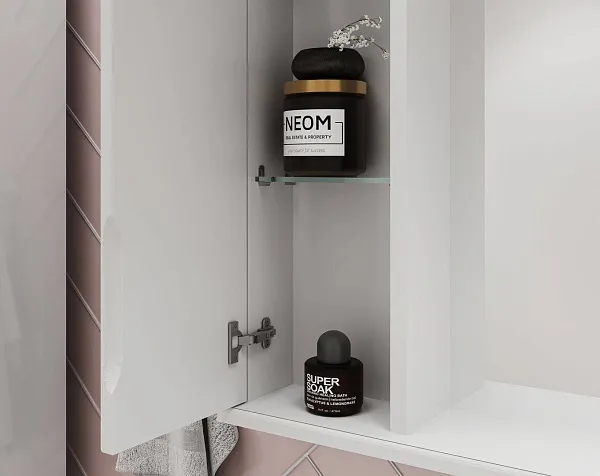 Зеркало Volna Adel 60x70 zsADEL60.L-01 левое с полочкой и подсветкой фото 3