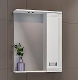 Зеркало Runo Карат 60x75 00000001055 правое с полочкой и подсветкой фото 4