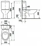 Унитаз-компакт Jika Zeta 2539.6 8253960002429 напольный фото 3