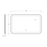 Зеркало Cezares Stylus 110x70 CZR-SPC-STYLUS-1100-700-TCH-WARM с подсветкой фото 9