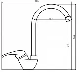 Смеситель Dorff Comfort D8000000WH для кухонной мойки фото 3