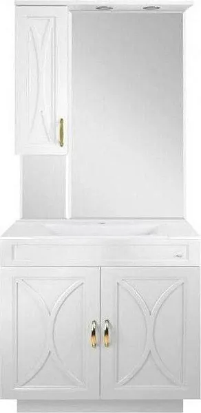 Зеркало-шкаф Misty Амбра 78х100 П-Амб0280-0322ЯЛ с подсветкой левое фото 2