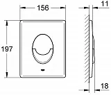 Смывной бачок скрытого монтажа Grohe GD2 38895000 с кнопкой смыва фото 4