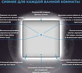 Зеркало Wellsee 7 Rays' Spectrum 60x60 см 172200410 c фронтальной подсветкой фото 3