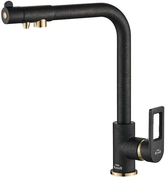 Смеситель Steel Hammer SH 572 BLACK BR для кухонной мойки фото 1